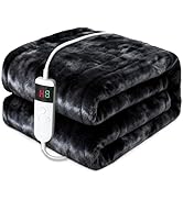 PFASDFW Heated Electric Blanket Throw 50''x60'' - Fast Tie-Dye Heating Blanket, Washable Heat Bla...