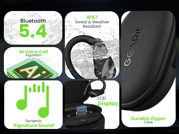 Dynamic Signature Sound LCD Bluetooth 5.4 Al Voice Call Algorithm IPX7 Sweat &amp; Weather Resistant
