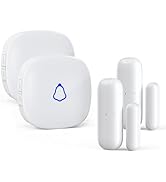 METAK Door Chime, Wireless Door Open Contact Sensor Alarm with 500 FT Range, 58 Chimes and 5 Volu...