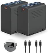 Neewer Basics 2Pcs NP-F970 Replacement Batteries 7800mAh, Compatible with Sony NP-F550 750 950 97...