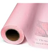 LIAPAWPAW Light Pink Tissue Paper Roll for Gift Wrapping, Flower Bouquets &amp; Crafting 17" x 98 ft,...