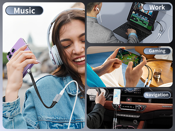 lightning to audio and charge adapter