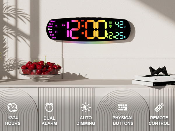 digital wall clock desk clock