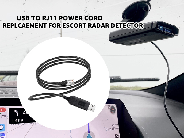 for Escort Radar Detector Power Cord