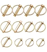 mankk 12Pcs 4 Sizes Lynch Pin Assortment Kit Tractor Pins Linch Pins 3 Point Hitch Pins for Farm ...