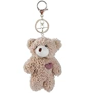 Bear Plush Keychain, Soft Cotton Stuffed Animal Keyring for Backpack, Car Keys and Travel Decor, ...