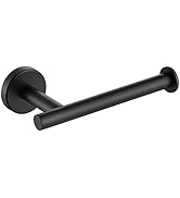 JQK Black Toilet Paper Holder, 5 Inch 304 Stainless Steel Thick 0.8mm Tissue Paper Dispenser, Mat...
