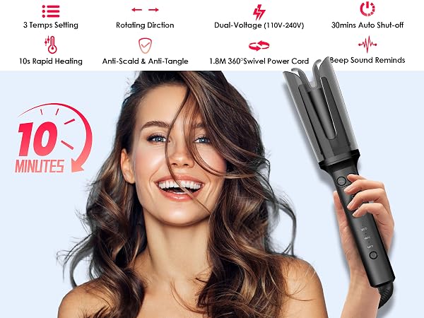 automatic rotating curling iron