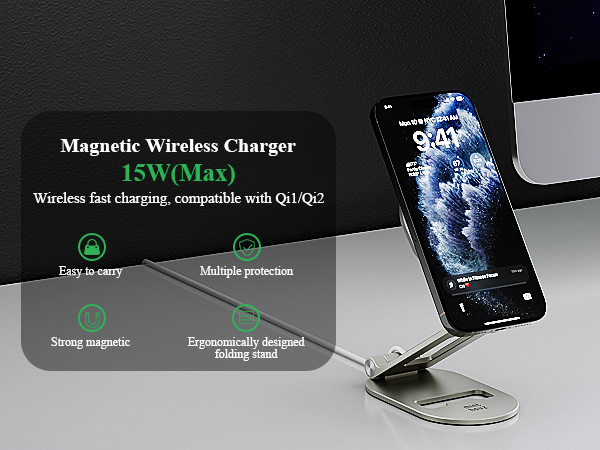 Qi2 magnetic wireless charger