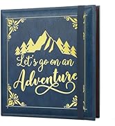 Leather Photo Album 4x6 200 Photos,Slip-in Photo Album Book with 50 Pages, Travel Souvenir Diary ...