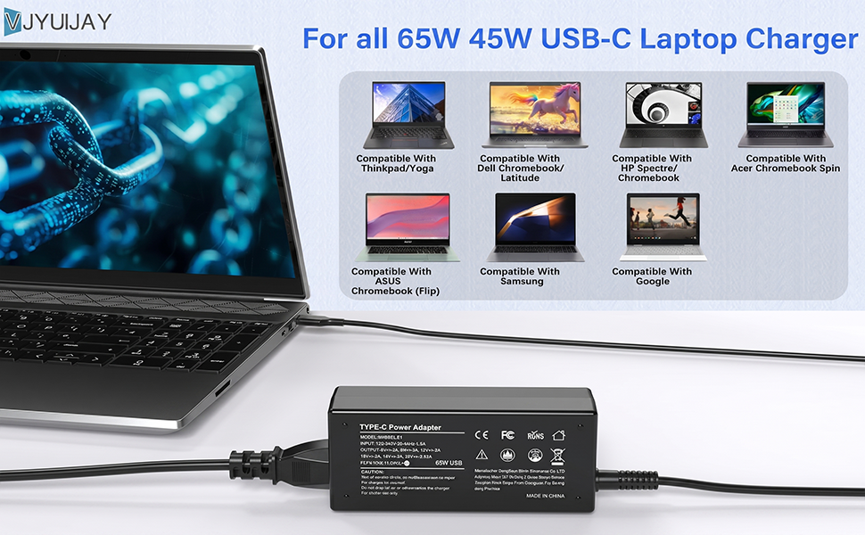 chromebook charger,usb c chromebook charger,chromebook charger type c, usbc laptop charger