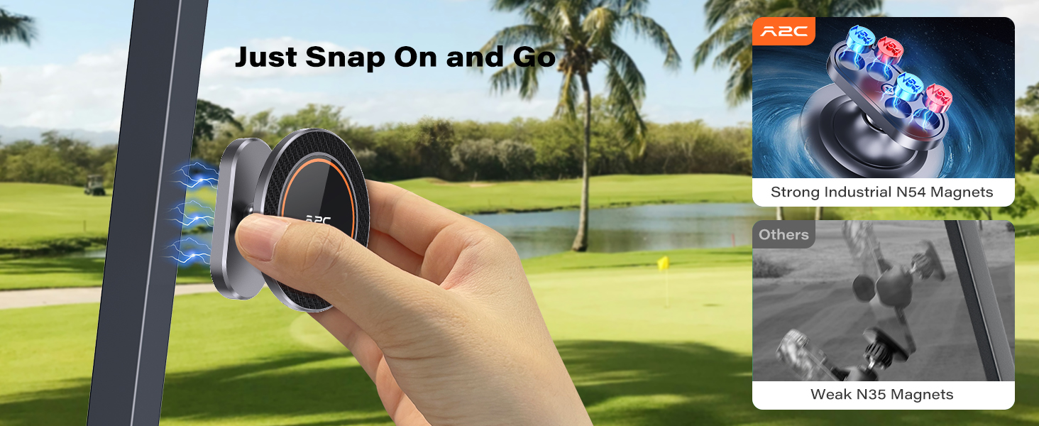 Magnetic Golf Cart Phone Holder