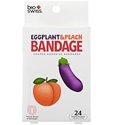 BioSwiss Bandages, Eggplant and Peach Shaped Adult Self Adhesive Bandage, Latex Free Sterile Woun...