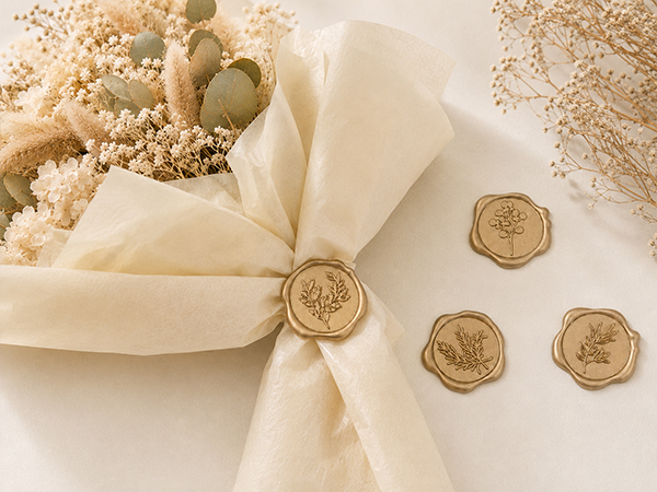 GOLD WAX SEAL STICKERS