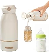 Portable Bottle Warmer for Travel, 500ml Big Capacity Baby Milk Warmer Leak Proof for Breastmilk ...