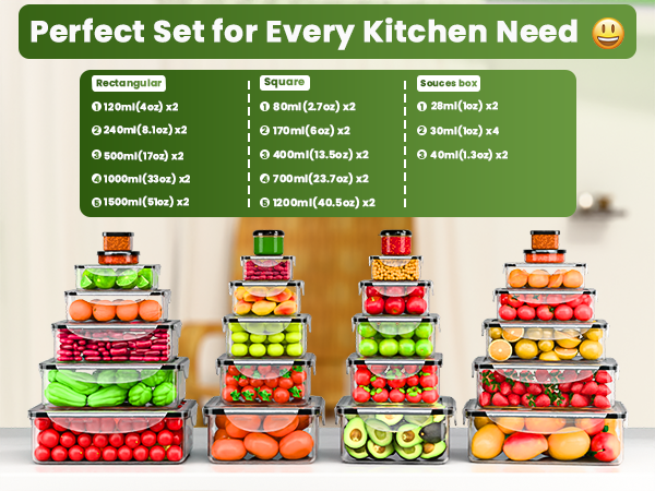56 Pcs Food Storage