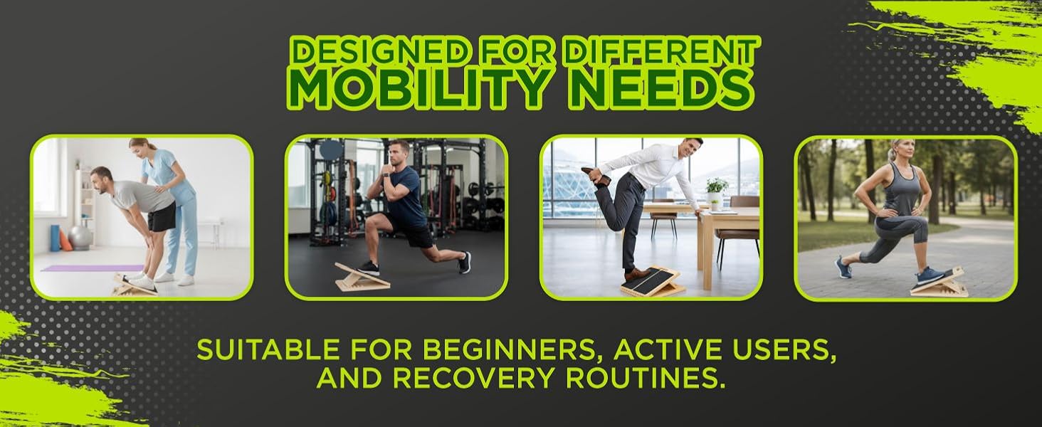 Calf stretching equipment for home gym workouts and mobility training.