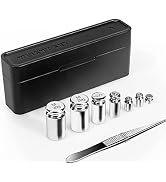 GRAM PRES Calibration Weight Set,1g 2g 5g 10g 20g with Tweezers for Digital Jewellery Scale Lab E...