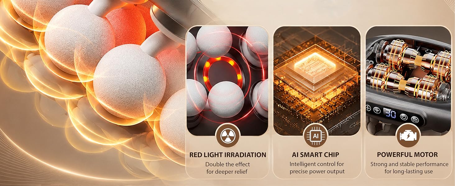 gunhorse halo massager with red light, emdr vibrating hand buzzers, but massager for pain relief
