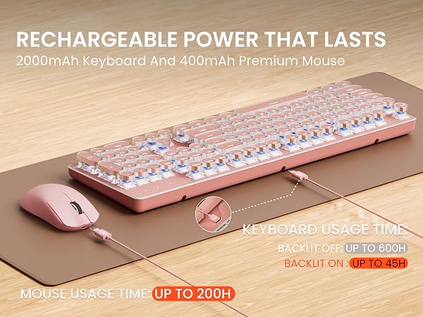 wireless mechanical keyboard and mouse