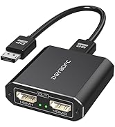 DGYBDFC 4K60Hz Displayport to Dual HDMI Adapter for PC Laptop Graphics Card DP 1.4 to 2 HDMI2.0 M...