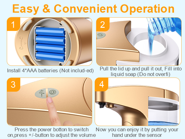 Automatic Soap Dispenser, 370ml Touchless Automatic Liquid Soap Dispenser