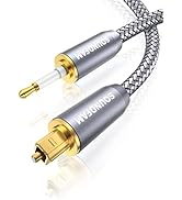 Toslink to Mini Toslink Cable SOUNDFAM Optical Audio Cable Gold-Plated Plug Digital Optical S/PDI...