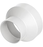 6 to 4 Inch Duct Reducer, Hon&amp;Guan Duct Adapter 6 to 4 PVC Reducer, Duct Increaser/Reducer for Gr...