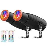 Pinspot Light 2 Pack, Czgor 18W RGBW with Remote for Disco Ball Pin Spotlight, Super Bright 16 Co...