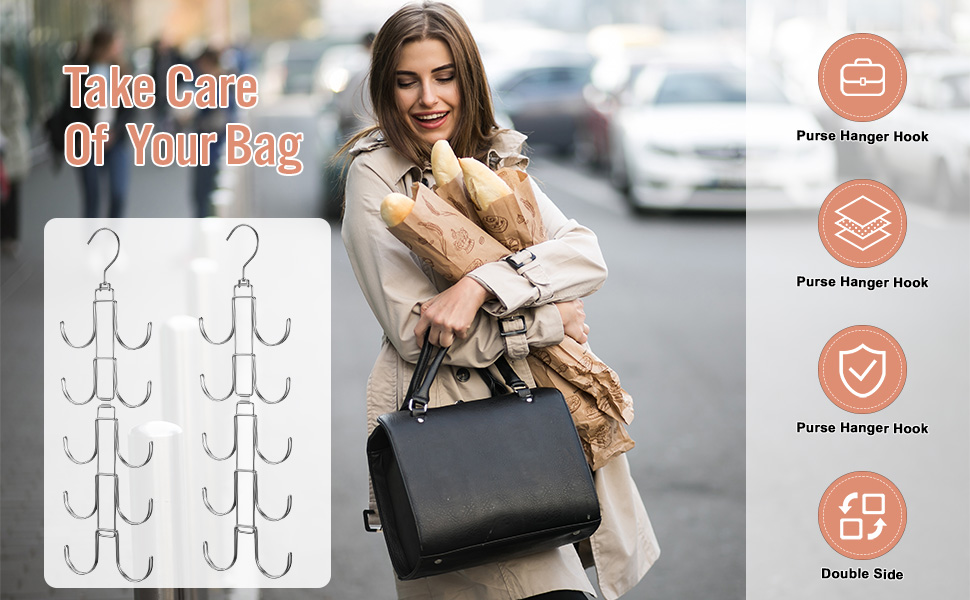 hanging purse organizer for closet