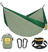 Wise Owl Outfitters Camping Hammock - Camping Essentials, Portable Hammock w/Tree Straps, Single ...