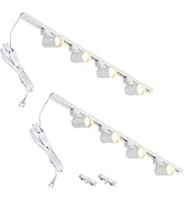 Hiiglxii Plug in Track Lighting with Power Cord, 8 Light LED Track Lighting Kit with Connectable ...