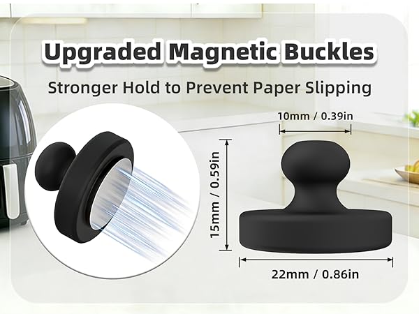 High Temp Resistant Air Fryer Magnets, Anti-Burn Air Fryer Accessories,