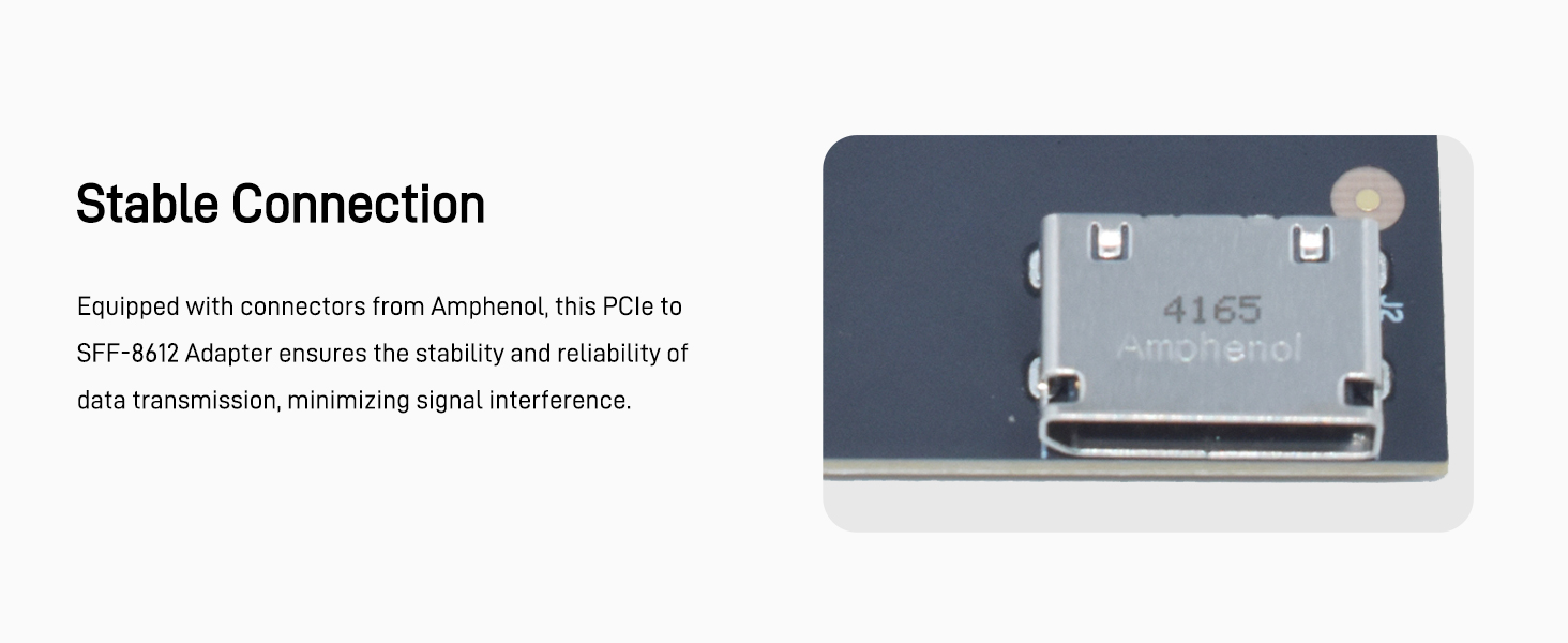 LetLinkSo Gen4 PCIe 4.0 x4 to Oculink SFF-8612 Internal SFF-8611 Adapter Card for NVMe