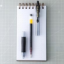 Photo shows deconstructed G2 Fine pen, featuring the ink cartridge.