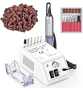Professional Nail Drill Machine 20000RPM Efile Electric Nail Filer Kit for Finger Toe Nails, Acry...