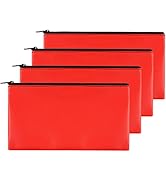 4Pack Money Bag 11 X 6 ", Safe Durable Money Bags with Zipper for Cash Waterproof, Coin Money Pou...