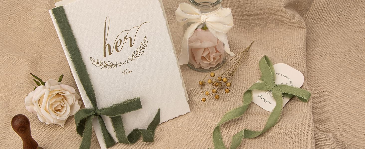 5/8 sage cotton frayed ribbon ??