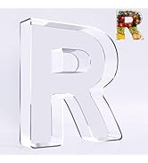 Ledido 10’’ Acrylic Letter Charcuterie Board Box, Reusable Fillable Serving Tray for Candy Cake F...