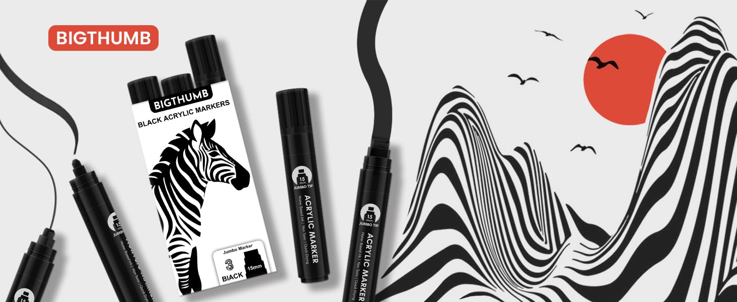 big black marker paint pens