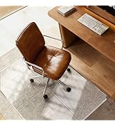 Office Chair Mat for Carpet - 4-Piece Interlocking Desk Rug with Gripping Spikes &amp; Beveled Edges,...