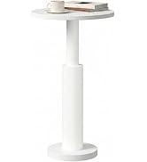 LAATOOREE Small Round Side Table, Accent Drink Coffee Table, Pedestal End Table with Thick Solid ...