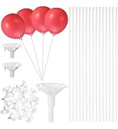 Toddmomy 50Pcs Plastic Balloon Sticks Holders and Cups Balloon Holder Sticks for Birthday Wedding...