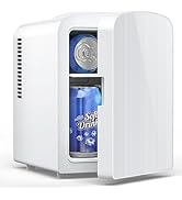 Electactic Mini Fridge, 4L/6 Cans Cooler &amp; Warmer Portable Compact Refrigerator, Small Skincare F...
