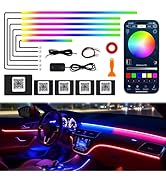 Dreamcolor Acrylic Interior Car LED Strip Lights, 6 in 1 Ambient Lighting Kit with Wireless APP, ...