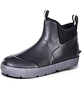 Ovyuzhen Rubber Boots Men Waterproof Deck Boots Booties Men's Ankle Rain Boots Anti-Slip Comfort ...