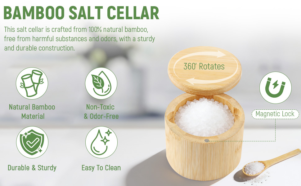 Ninsula Bamboo Salt Cellar