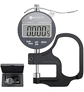 Neoteck Digital Thickness Gauge 0.5inch/12.7mm,0.0005inch/0.01mm LCD Display with Inch/MM Convers...