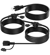 K KASONIC - Outdoor Extension Cord 25 FT, Evenly Spaced 3 Outlets Plugs, 16/3 SJTW Weatherproof M...