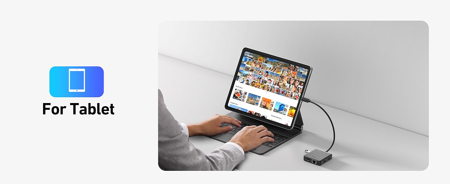 BENFEI USB C HUB 6in1 with HDMI(4K@60Hz), 100Mbps Ethernet, 100W PD, 1*USB 3.2 & 2*USB 2.0